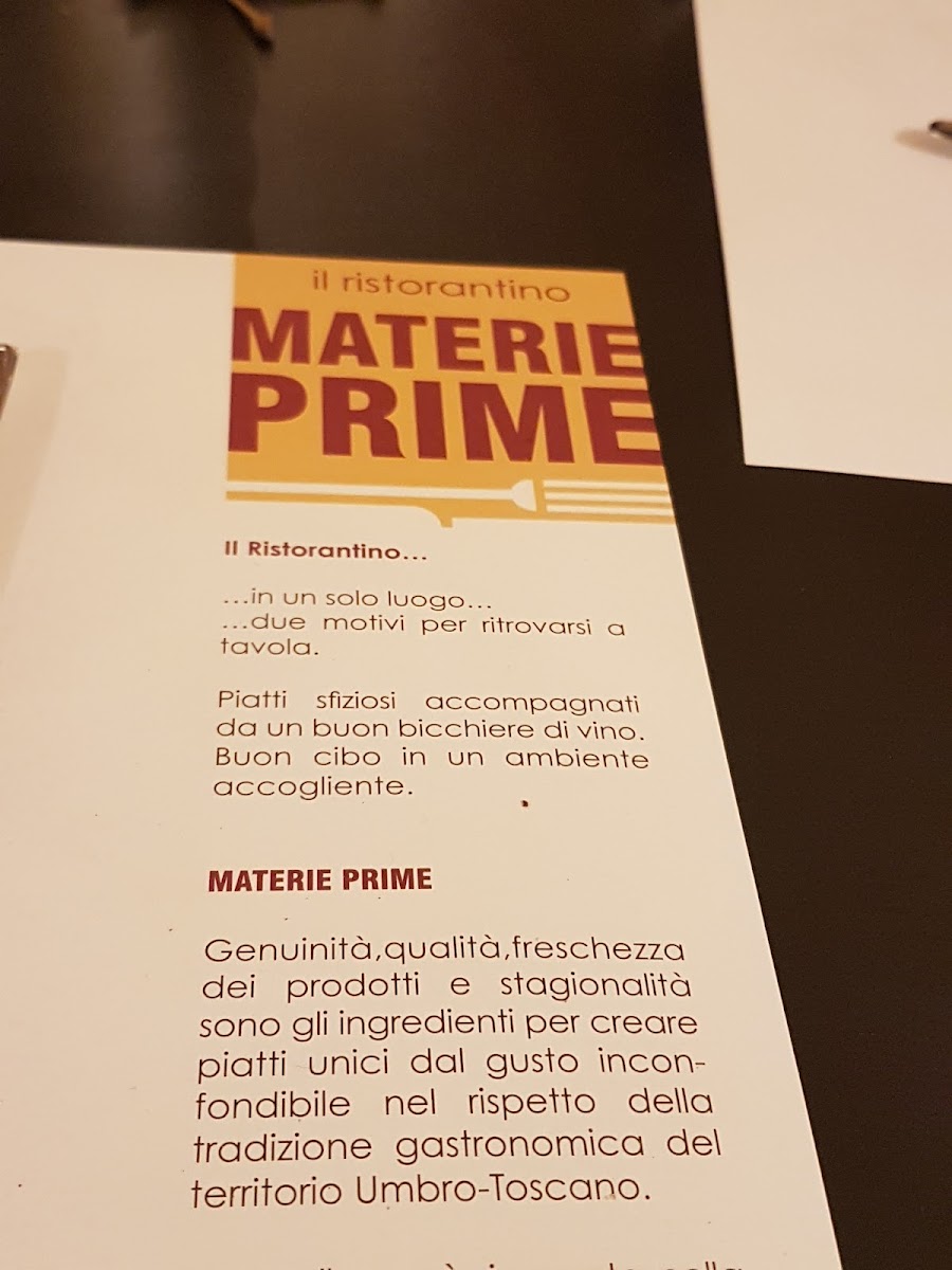 Menu Il Ristorantino Materie Prime-8